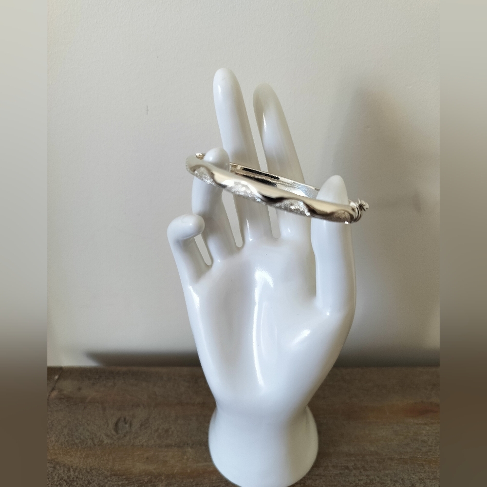 IBB Italian 925 Sterling Silver Bangle Cuff Bracelet Women's